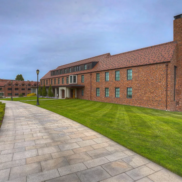A prominent photo of the University of Puget Sound, which is a North Tacoma feature.