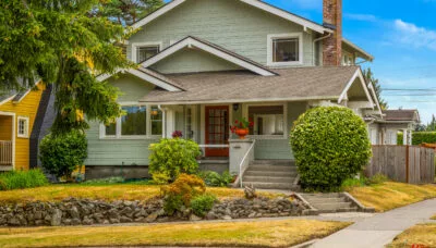 Front-facing exterior photo of 2419 N Junett St, a restored craftsman home in North Tacoma.