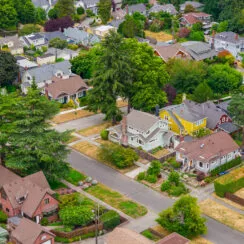 Aerial photo of the neighborhood around 2419 N Junett St.