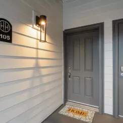 The unit's front door.