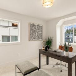 Guest bedroom, set up as a home office.
